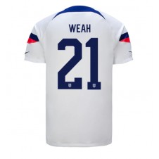Förenta staterna Timothy Weah #21 Hemmatröja VM 2022 Korta ärmar